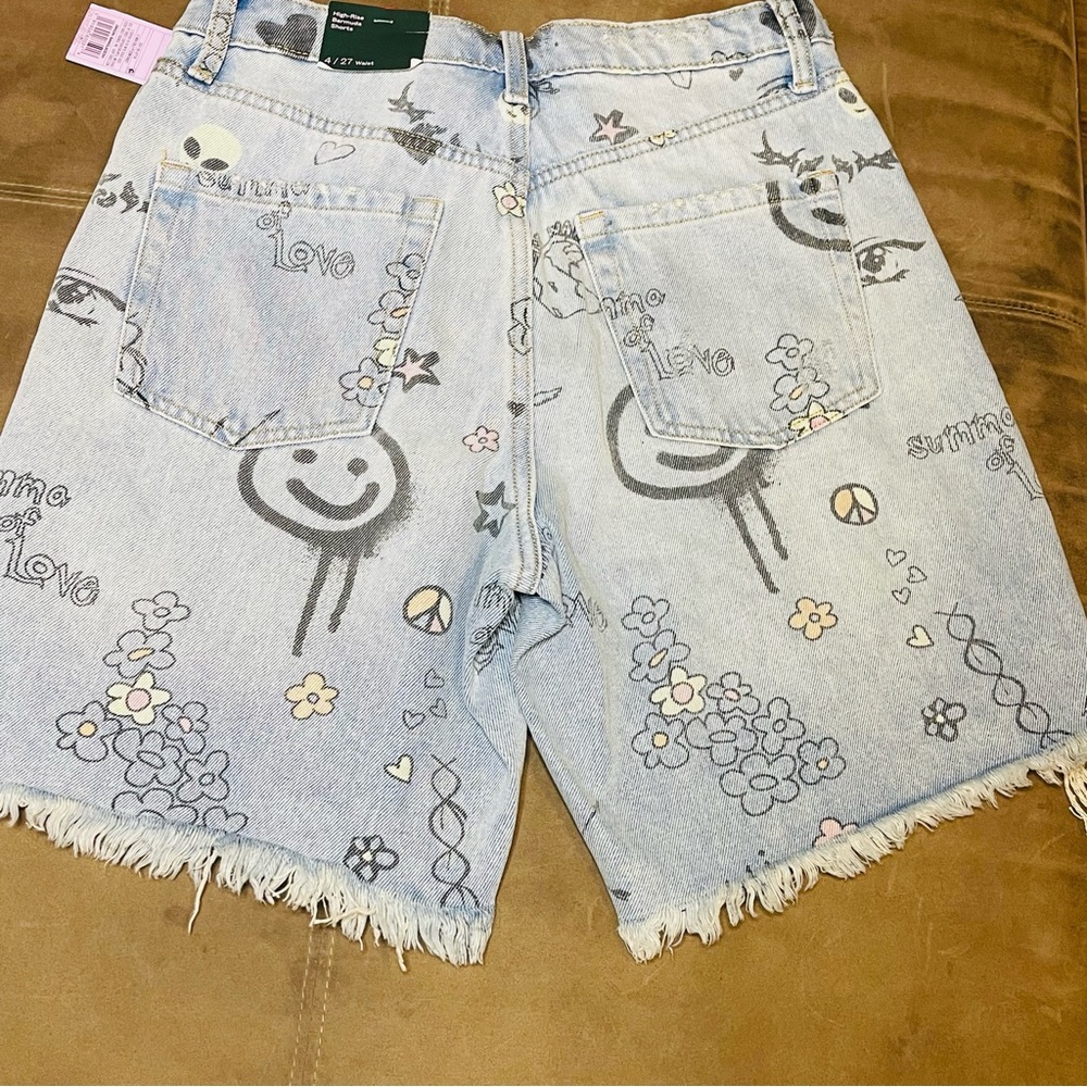 NWT 90s Y2K Wild Fable High Rise Bermuda Shorts 4 - Picture 8 of 11
